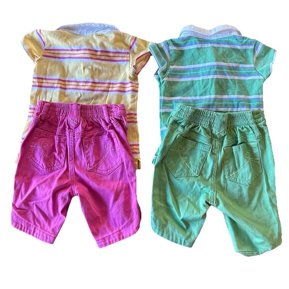 The Children's Place Size 18 Months Polo Shirt Shorts Sets 4 Pieces - Picture 2 of 4